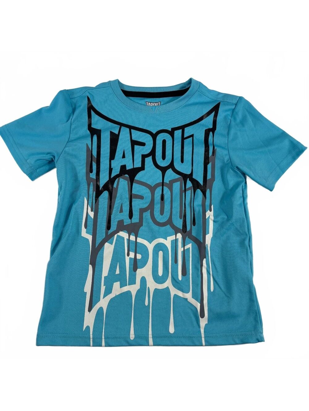 Vintage Tapout Boys Blue Short Sleeve T-Shirt Size 7